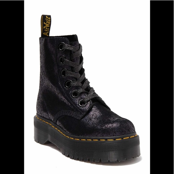 Dr. Martens Shoes - Dr. Martens Molly Crackled Suede Platform Boot